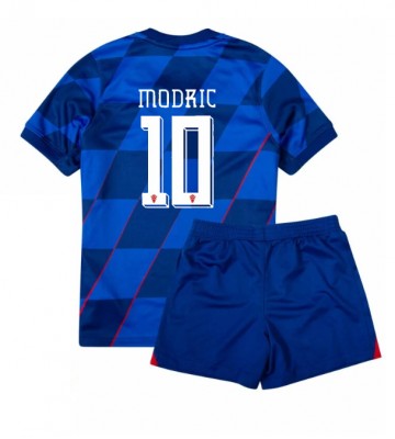 Kroatien Luka Modric #10 Bortatröja Barn EM 2024 Kortärmad (+ Korta byxor)